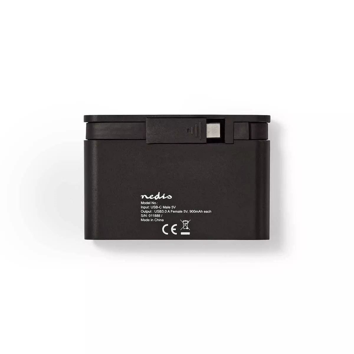 Hub Computer USB Type C - 4x USB 3.0 negru Nedis - imagine 2