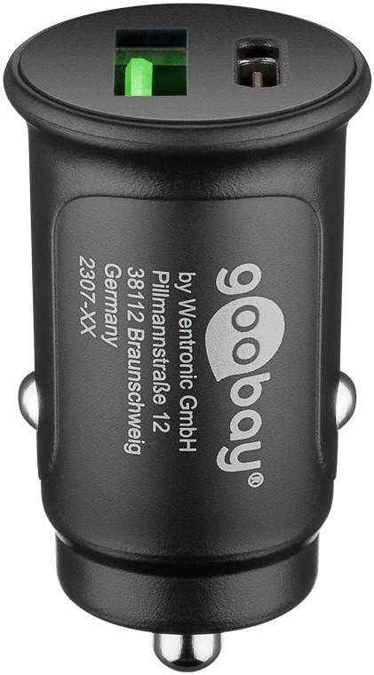 Incarcator auto 12/24V bricheta - DUAL USB A QC3.0/USB TYPE C FAST CHARGER PD 30W 55634 Goobay - imagine 4