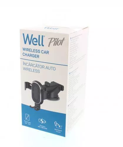 Incarcator auto wireless Pilot Well 10W cu gravitatie cu ventuza - imagine 4