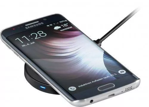Incarcator wireless plat (S) pentru smartphone/dispozitiv compatibil Qi negru Goobay - imagine 3