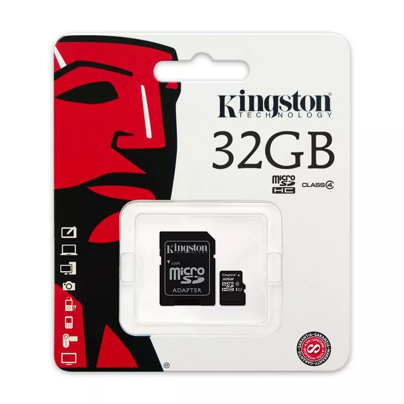 MicroSD Card 32GB Clasa 4 cu SDHC adaptor Kingston - imagine 2