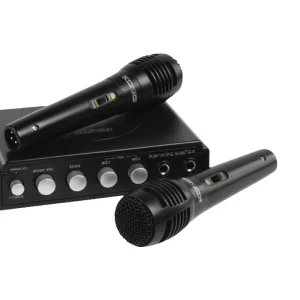 Mixer karaoke cu 2 microfoane negru Konig