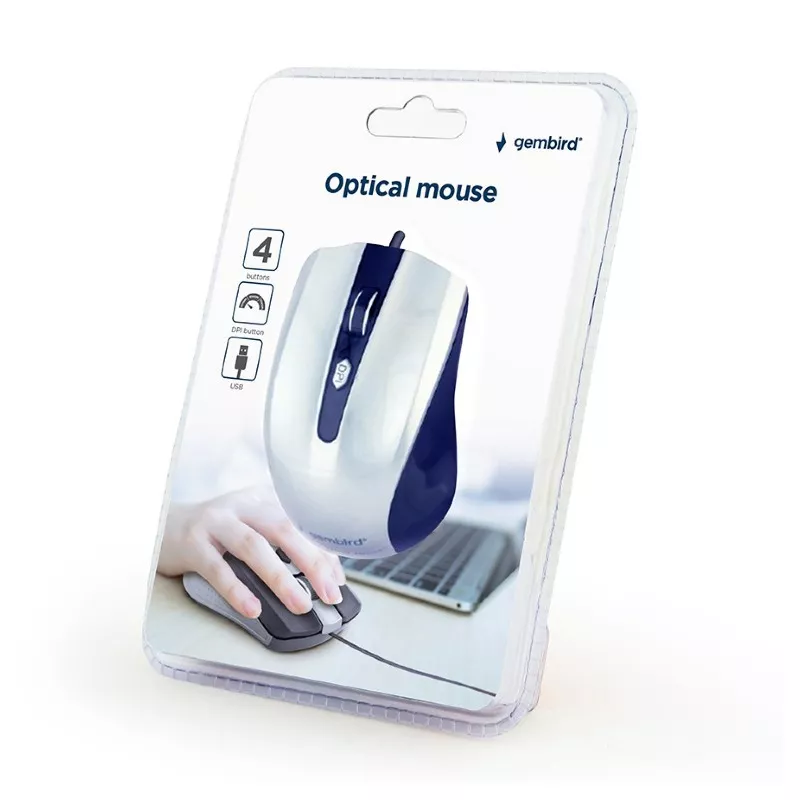 Mouse OPTIC 800-1200DPI USB GEMBIRD MUS-4B-01-BS - imagine 3