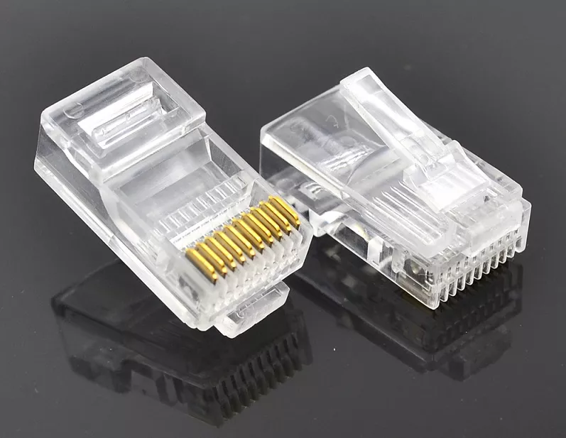 Mufa RJ50 tata 10 pini 10p10c pe cablu IDC de crimpat ENCITECH RJ48-10P10CR - imagine 2