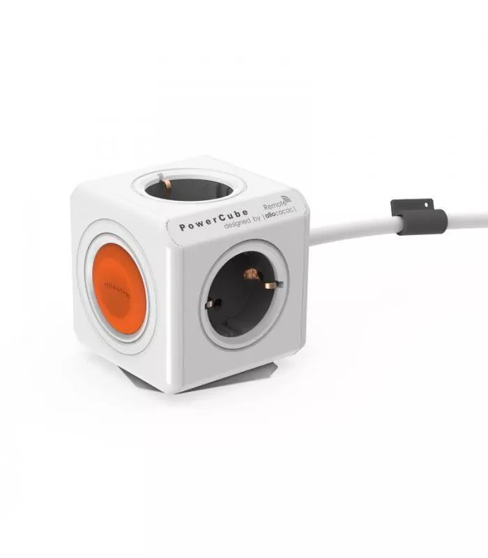 Prelungitor 4 prize cu intrerupator cub 1.5m PowerCube Remote Allocacoc - imagine 2