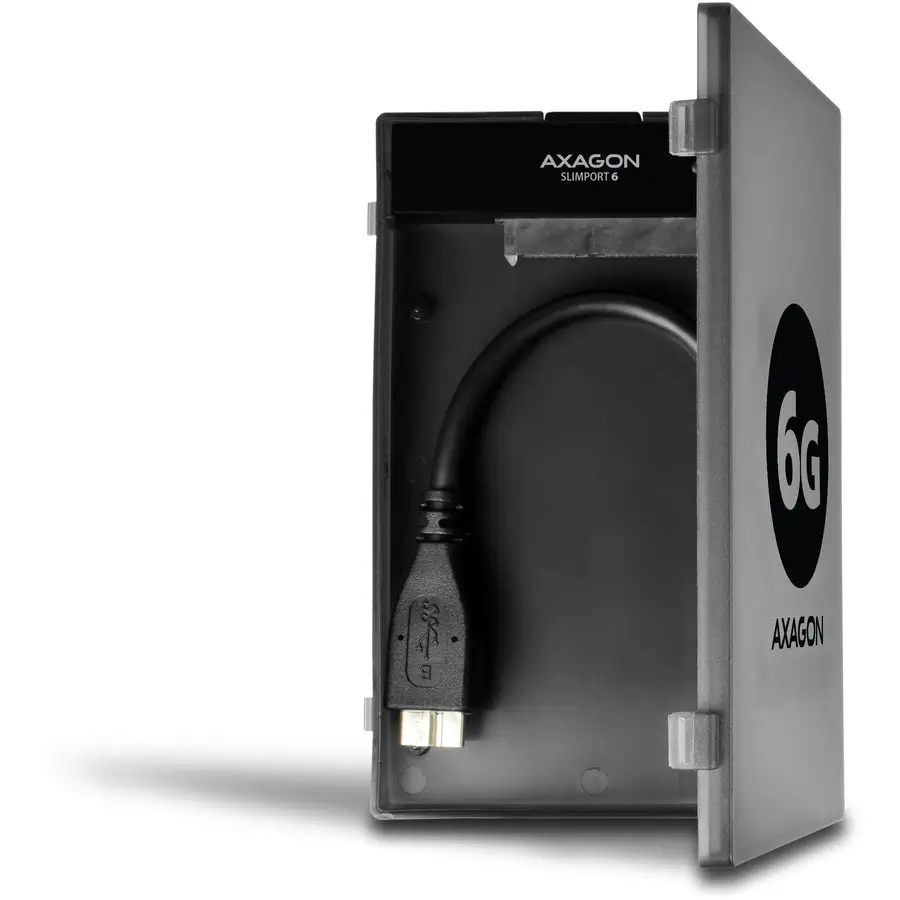 Rack Extern AXAGON ADSA-1S6 USB 3.0 SATA 6G UASP HDD Adaptor Extern 2.5" negru - imagine 4