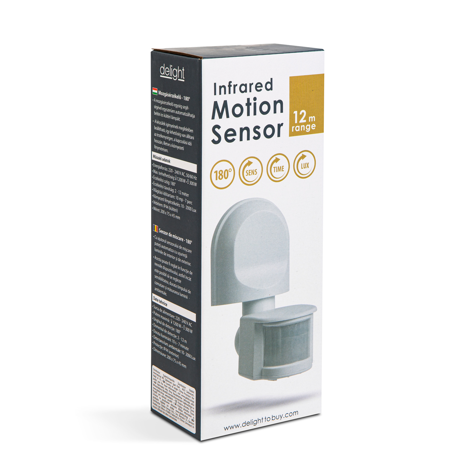Senzor de miscare 180 12m 1200W IP44 Delight 18701 - imagine 3