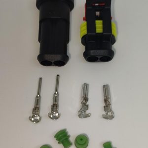 Set conectori cablu Superseal 1.5 tata-mama mufa 2 pin +4 pini inclusi + 4 garnituri incluse IP67 TE Connectivity 282104-1-SET-M