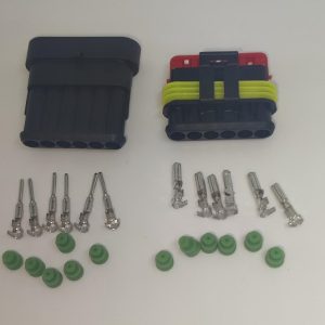 Set conectori cablu Superseal 1.5 tata-mama mufa 6 pin +12 pini inclusi + 12 garnituri incluse IP67 TE Connectivity 282108-1-SET