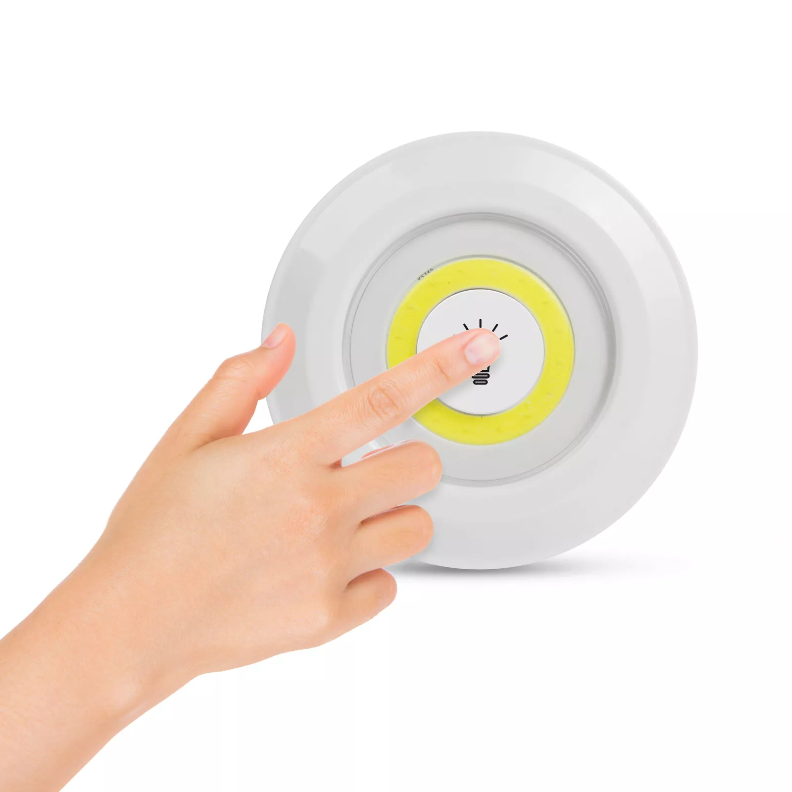 Set de lampi LED COB 3W 200lm 3x AAA IP44 autoadezive de perete cu telecomanda - imagine 2