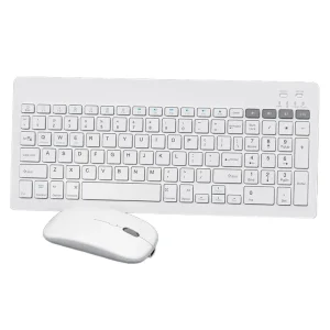 Set Wireless OMEGA OKM2658W tastatura ultra-subtire si mouse ultra-usor elegant alb