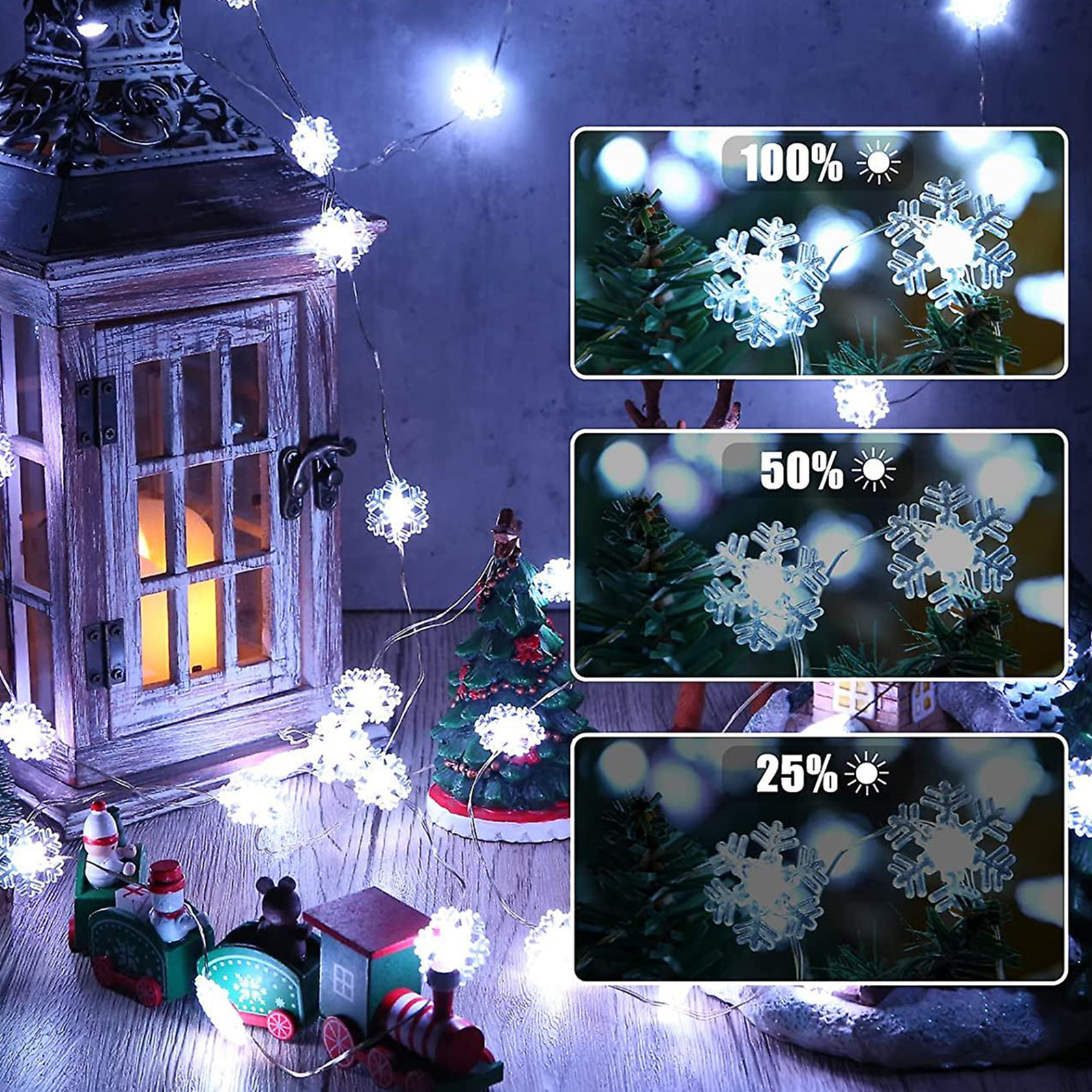 Sir de lumina inteligenta fulg de zapada USB - 20 LED micro RGBIC 16 milioane de culori 2m IP55 WI-FI bluetooth 5.0 - imagine 5