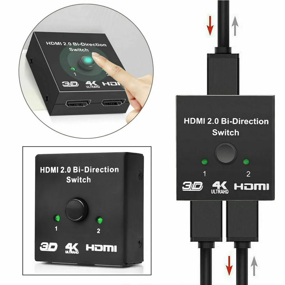 Splitter/switch adaptor HDMI bidirectional 1x 2HDMI sau 2x 1HDMI - imagine 4