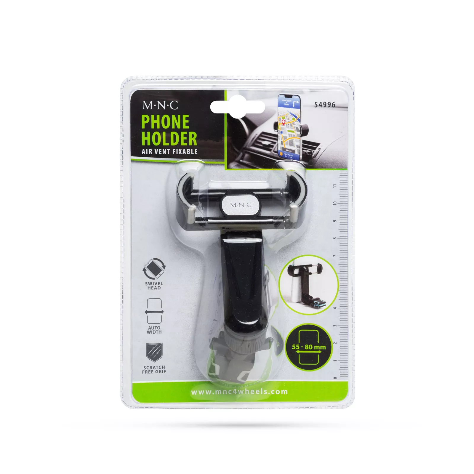 Suport auto de telefon cu fixare in grilajul de aerisire negru MNC - imagine 5