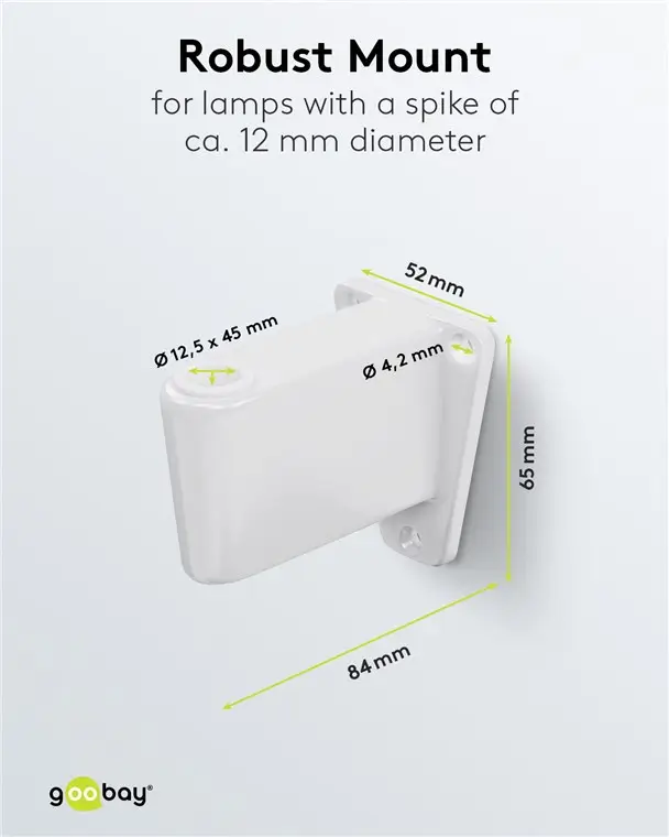 Suport de perete pentru lampa cu lupa pentru cod 60360 /60361 /60362 /60364 alb Goobay 55771 - imagine 4