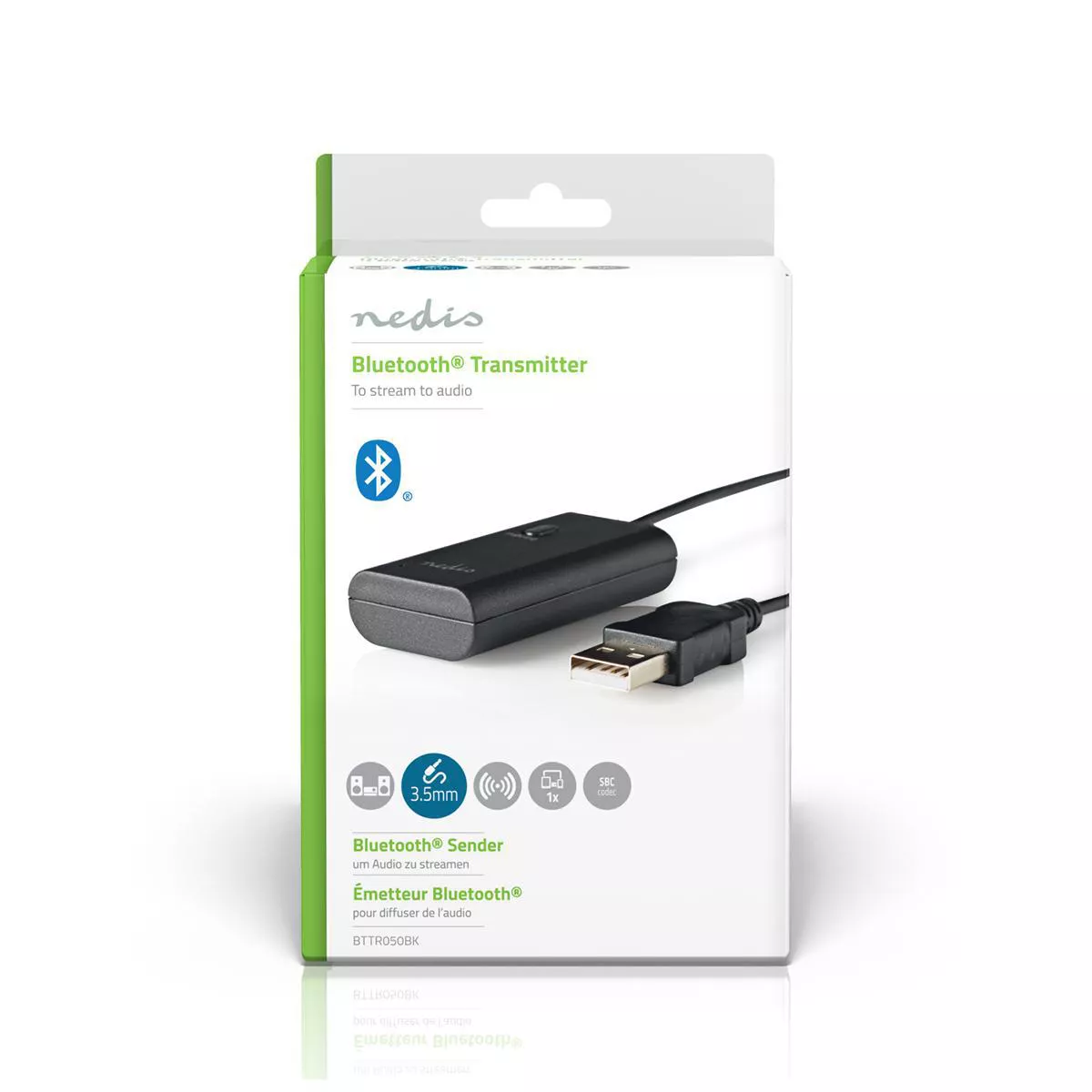 Transmitator audio wireless Nedis Bluetooth negru - imagine 3