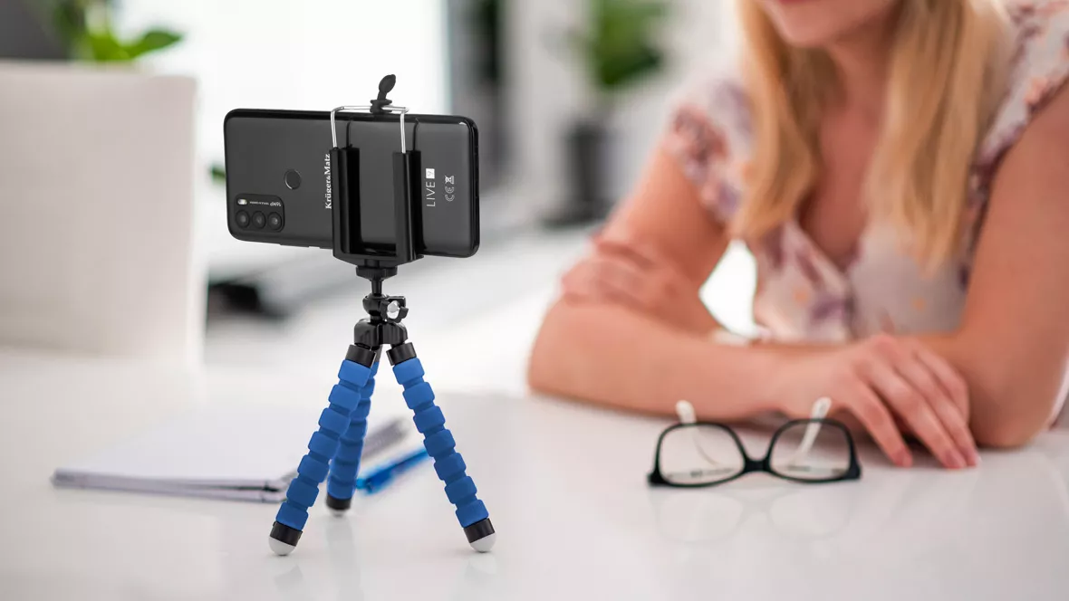 Trepied pentru telefon/camera albastru KRUGER&MATZ - imagine 2