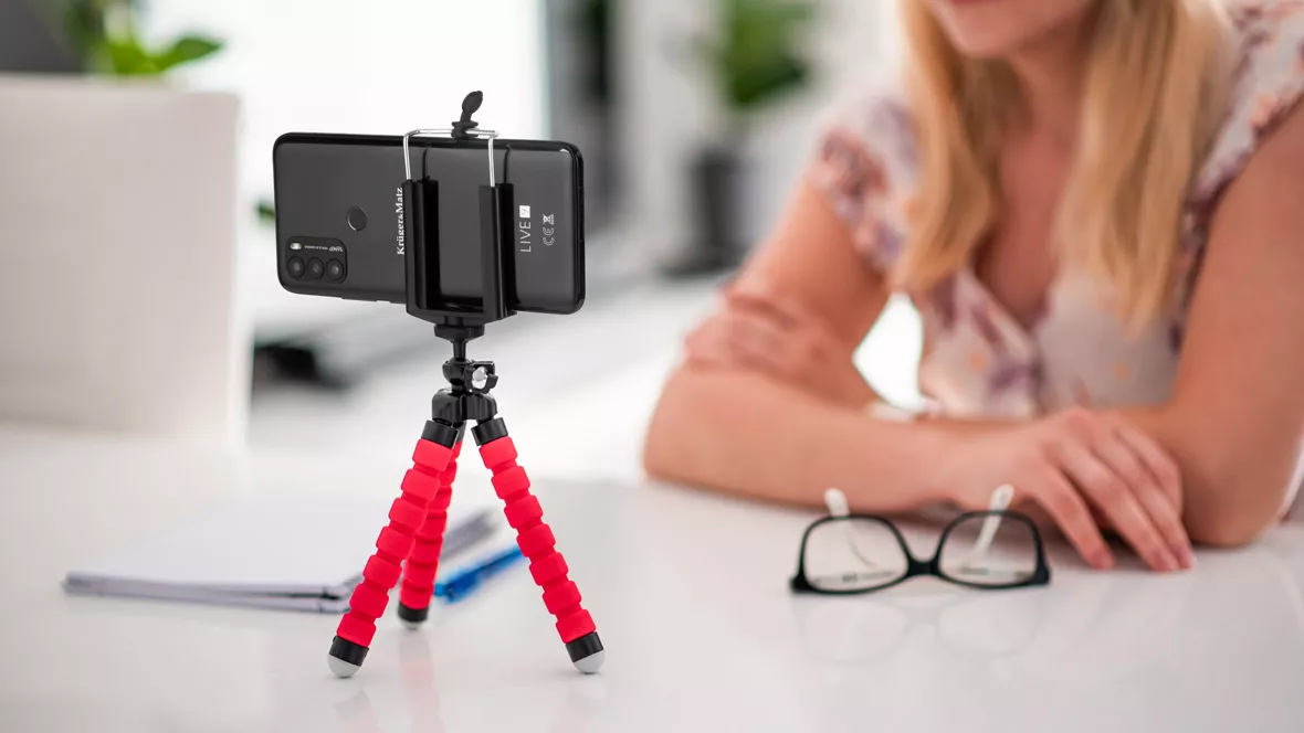 Trepied pentru telefon/camera rosu KRUGER&MATZ - imagine 2