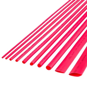 Tub termocontractabil rosu CB-HFT 6.5/3.25mm 1m flexibil fara halogeni rezistent la flacara 1 buc Rebel NAR0259.1-1