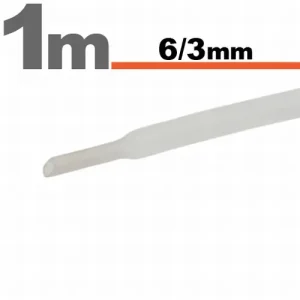 Tub termocontractant transparent 6 /3 mm 1m lungime