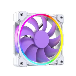 Ventilator ID-Cooling FAN-PN-21 120x120x25mm alb cu mov iluminare aRGB conector 4pin PWM 900-2000RPM