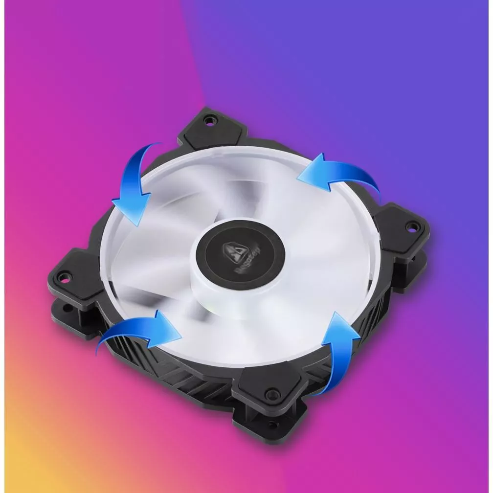 Ventilator Segotep 120mm iluminare RGB 1100RPM 39.7CFM 120x120x25mm - imagine 3